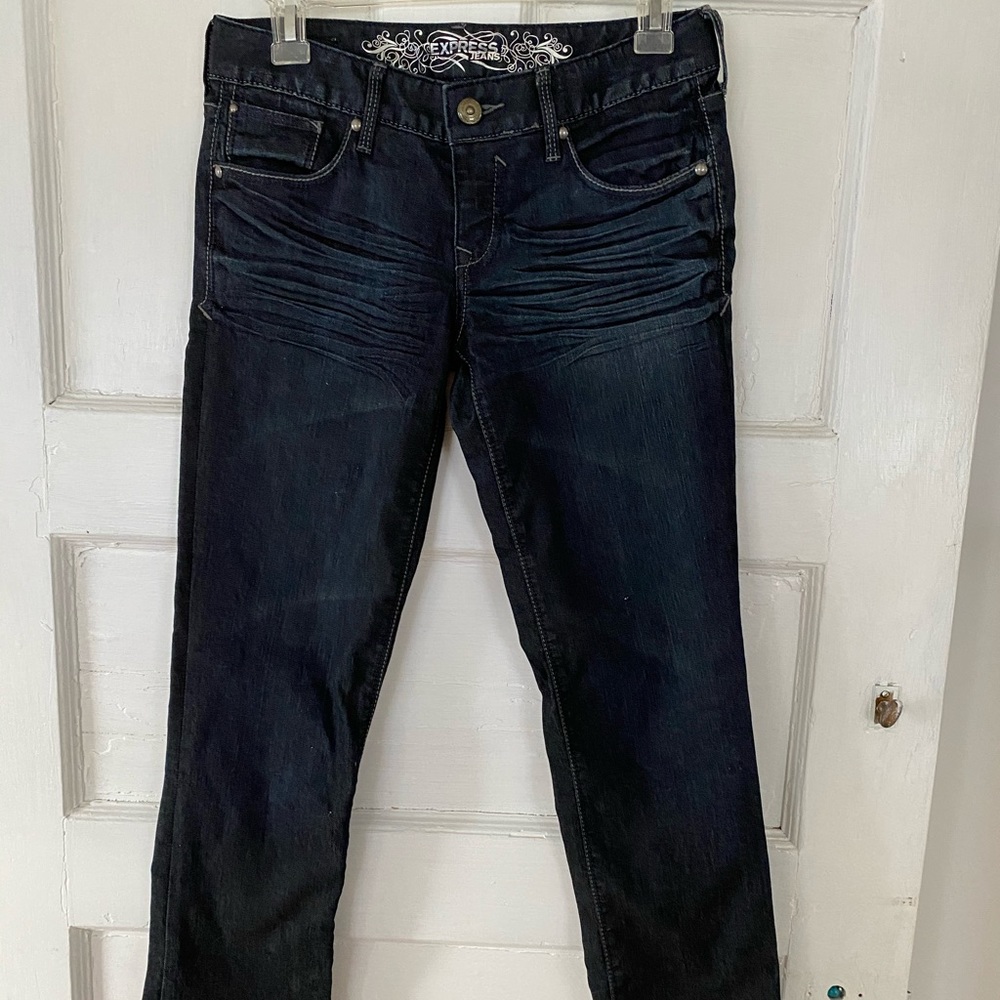 EXPRESS JEANS- Dark Wash, LIKE NEW!